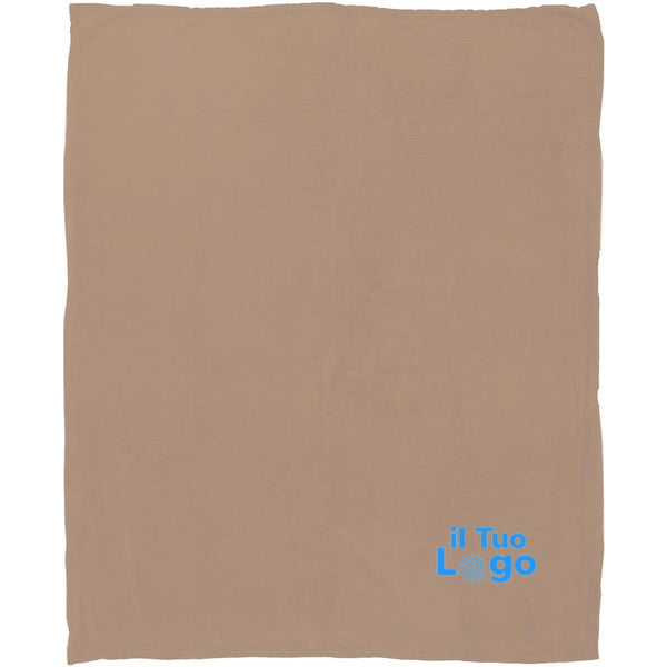 Coperta in pile righe - personalizzabile con logo