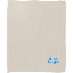 Coperta in pile righe - personalizzabile con logo