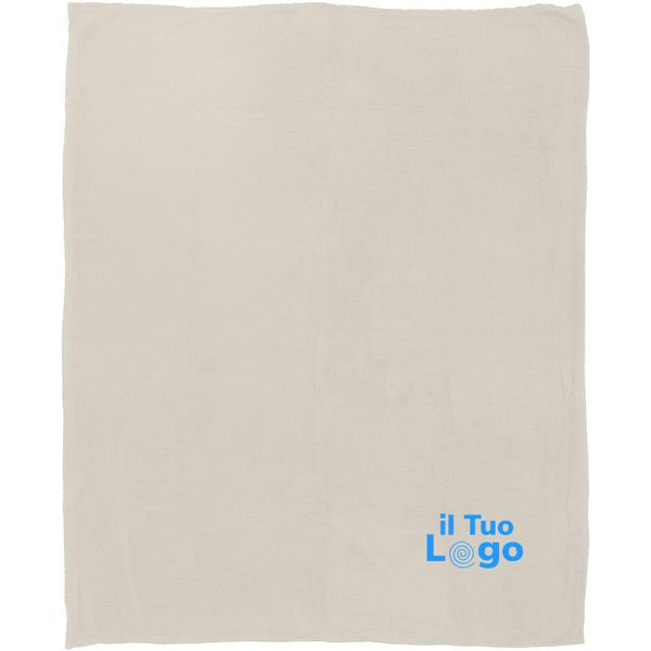 Coperta in pile righe - personalizzabile con logo