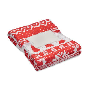Coperta in pile RPET 190 gr/m² Rosso - personalizzabile con logo