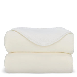 Coperta in pile Sherpa con stampa all over 130x170 cm 510g/m² Bianco - personalizzabile con logo