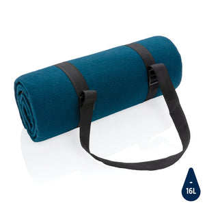 Coperta picnic in rPET Impact AWARE™ blu navy - personalizzabile con logo