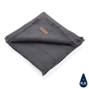 Coperta Ukiyo Aware™ Polylana® 130x150cm grigio - personalizzabile con logo