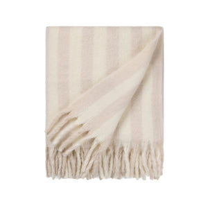 Coperta VINGA Lioro in misto lana GRS beige - personalizzabile con logo