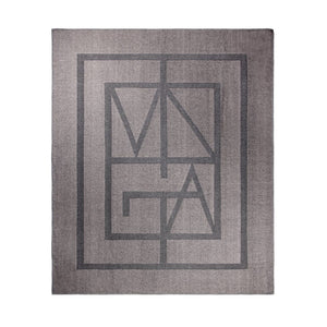 Coperta VINGA Monogram GRS grigio - personalizzabile con logo