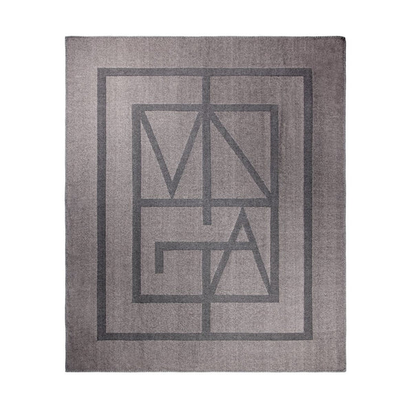 Coperta VINGA Monogram GRS grigio - personalizzabile con logo