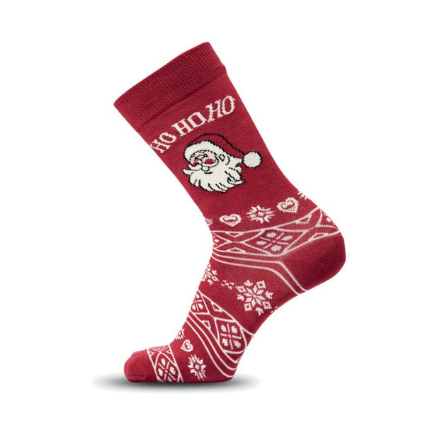 Coppia di calzini natalizi M bordeaux - personalizzabile con logo