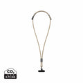 Cordino con cavo di ricarica VINGA Baltimore RCS beige - personalizzabile con logo