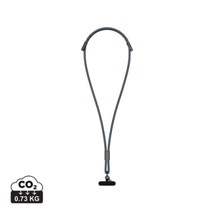 Cordino con cavo di ricarica VINGA Baltimore RCS blu navy - personalizzabile con logo