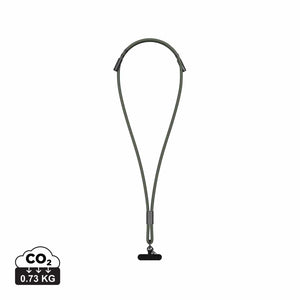 Cordino con cavo di ricarica VINGA Baltimore RCS verde - personalizzabile con logo