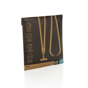 Cordino/tracolla Nivo in rPET RCS - personalizzabile con logo