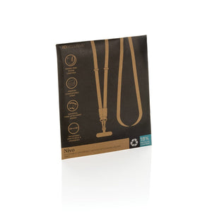 Cordino/tracolla Nivo in rPET RCS - personalizzabile con logo