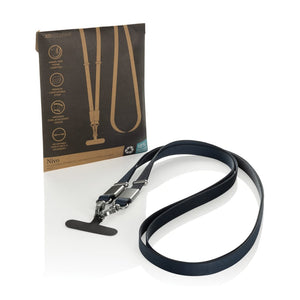 Cordino/tracolla Nivo in rPET RCS - personalizzabile con logo