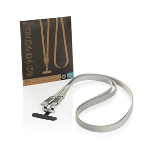 Cordino/tracolla Nivo in rPET RCS - personalizzabile con logo