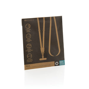 Cordino/tracolla Nivo in rPET RCS - personalizzabile con logo