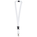 Cordoncino portabadge in poliestere 20mm Bianco - personalizzabile con logo