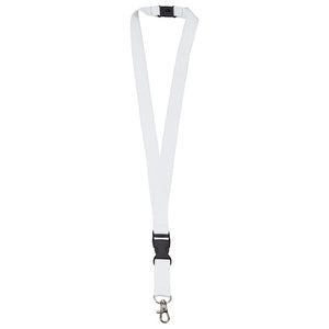 Cordoncino portabadge in poliestere 20mm Bianco - personalizzabile con logo