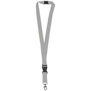 Cordoncino portabadge in poliestere 20mm grigio - personalizzabile con logo