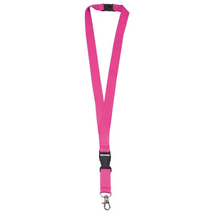 Cordoncino portabadge in poliestere 20mm rosa - personalizzabile con logo