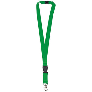 Cordoncino portabadge in poliestere 20mm verde - personalizzabile con logo