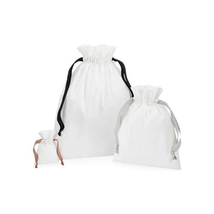 Cotton Gift Bag With Ribbon Drawstring - personalizzabile con logo