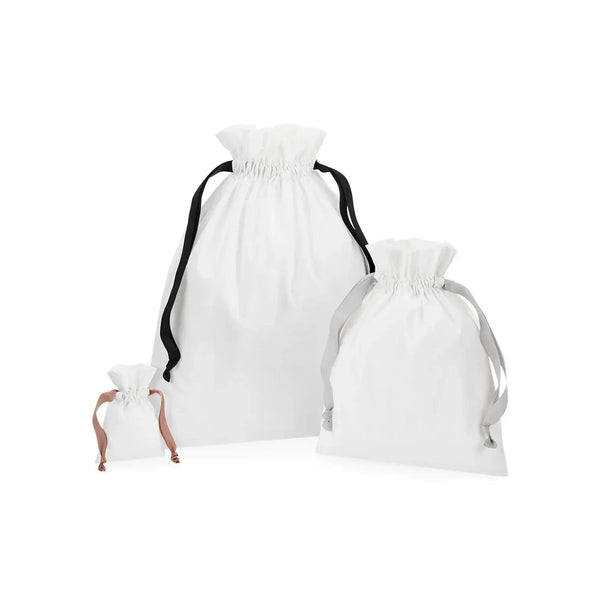 Cotton Gift Bag With Ribbon Drawstring - personalizzabile con logo