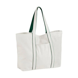 Courtside Tote Grande bianco - personalizzabile con logo