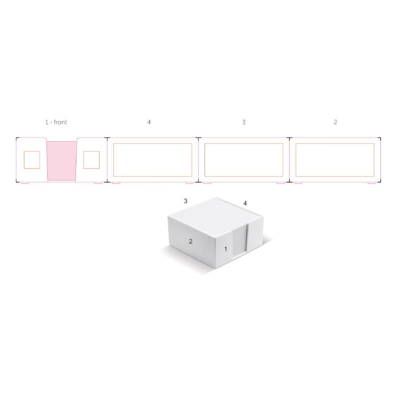 Cube box, 10x10x5cm Bianco - personalizzabile con logo