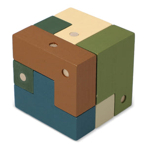 Cubo di legno InSideOut - puzzle think iq assortiti - personalizzabile con logo