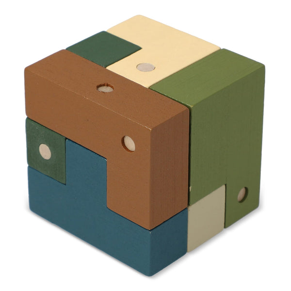 Cubo di legno InSideOut - puzzle think iq assortiti - personalizzabile con logo