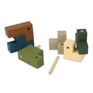 Cubo di legno InSideOut - puzzle think iq assortiti - personalizzabile con logo