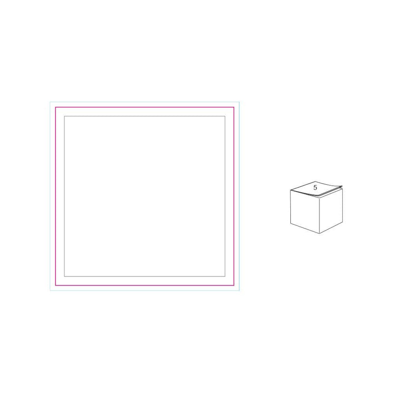 Cubo note con pallet 10x10x10cm Bianco - personalizzabile con logo