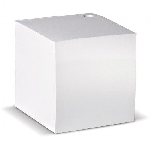 Cubo note con portapenna 10x10x10cm Bianco - personalizzabile con logo