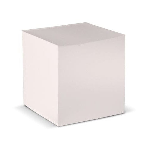 Cubo note riciclato 10x10x10cm Bianco - personalizzabile con logo