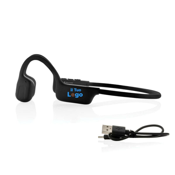 Cuffie a conduzione aerea Urban Vitamin Glendale RCS nero - personalizzabile con logo
