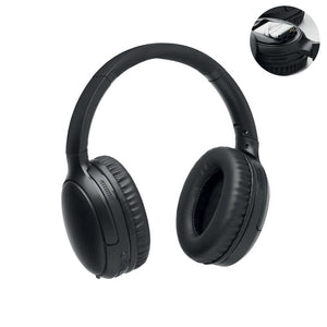 Cuffie ANC pieghevoli Nero - personalizzabile con logo