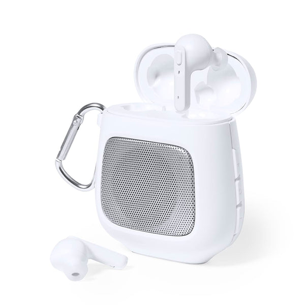 Cuffie e Casse Boxy bianco - personalizzabile con logo