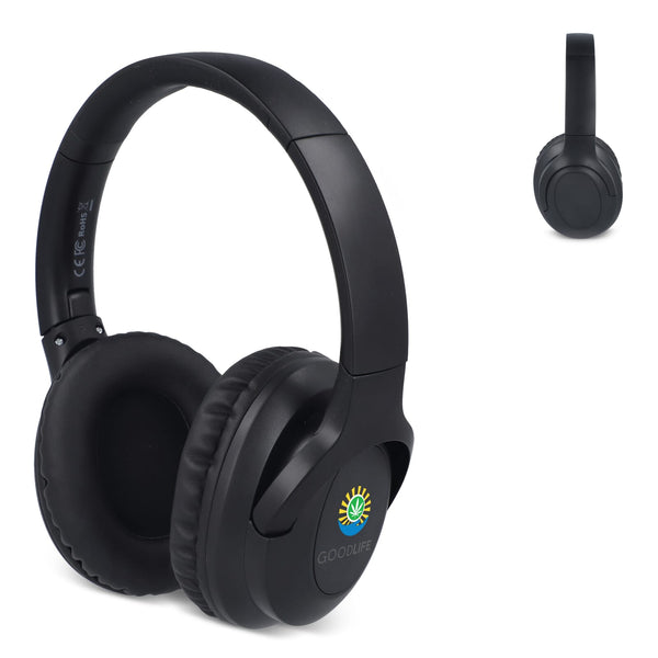 Cuffie over-ear senza fili con cancellazione del rumore (ANC) Nero - personalizzabile con logo