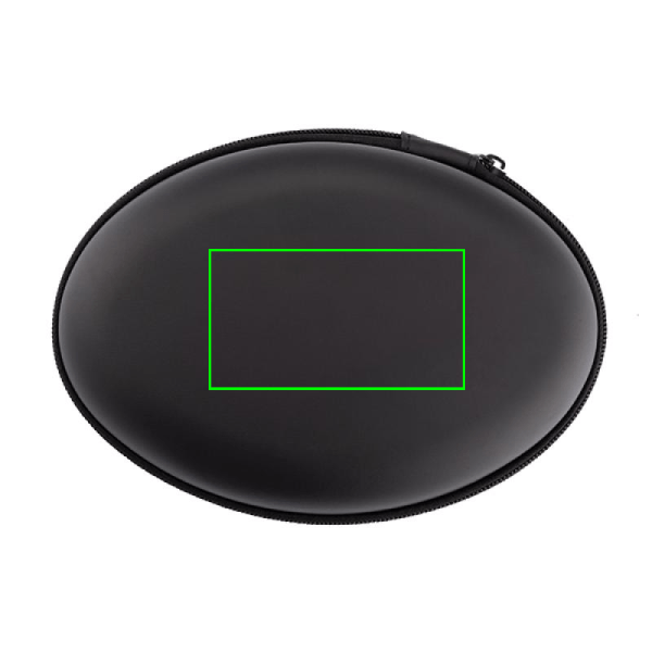 Cuffie pieghevoli wireless nero - personalizzabile con logo