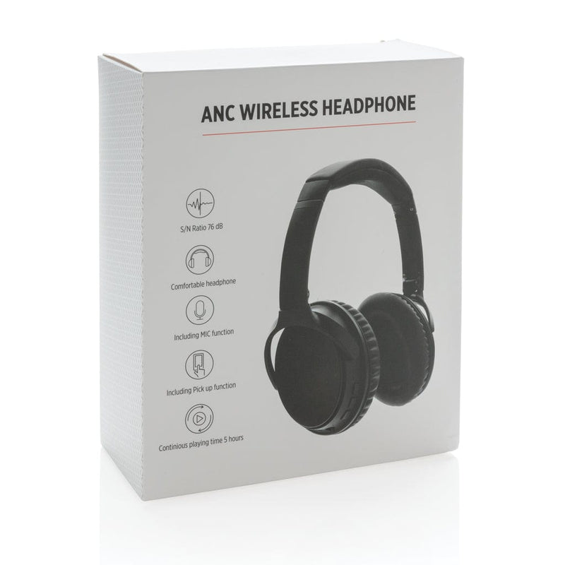 Cuffie wireless ANC nero - personalizzabile con logo
