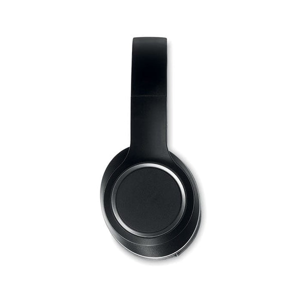 Cuffie wireless ANC con custodia in PU Nero - personalizzabile con logo