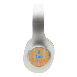 Cuffie wireless Bamboo Dakota grigio - personalizzabile con logo
