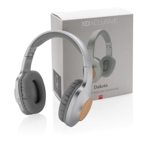 Cuffie wireless Bamboo Dakota grigio - personalizzabile con logo