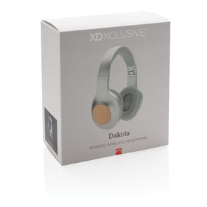 Cuffie wireless Bamboo Dakota grigio - personalizzabile con logo