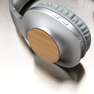 Cuffie wireless Bamboo Dakota grigio - personalizzabile con logo