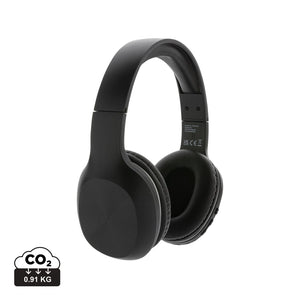 Cuffie wireless JAM in plastica riciclata RCS nero - personalizzabile con logo