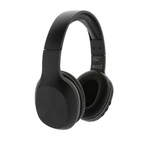 Cuffie wireless JAM in plastica riciclata RCS nero - personalizzabile con logo