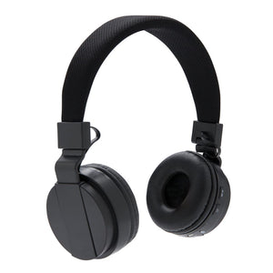 Cuffie wireless pieghevoli nero - personalizzabile con logo