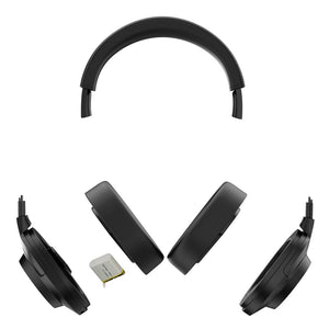 Cuffie wireless riciclate e riparabili Irvine RCS nero - personalizzabile con logo