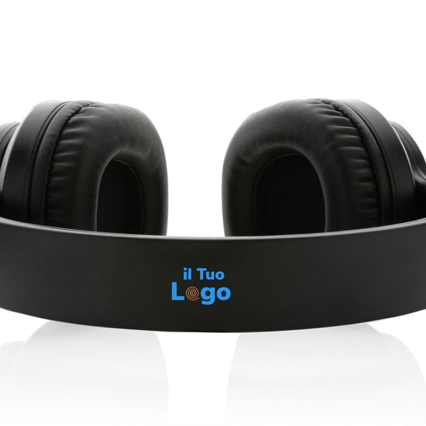 Cuffie wireless Terra RCS in alluminio riciclato grigio - personalizzabile con logo